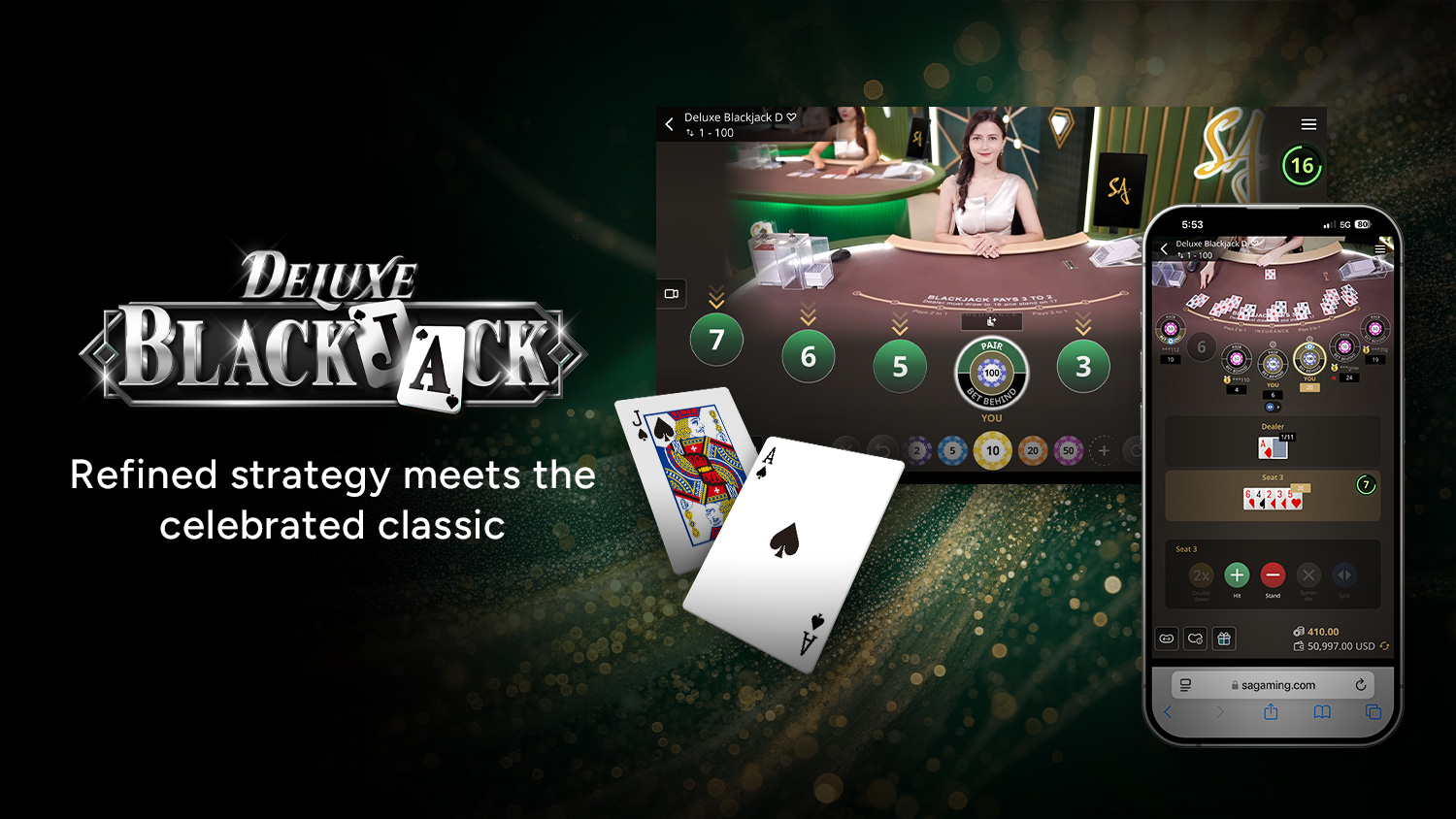 Subukan ang bagong Deluxe Blackjack ngayon!